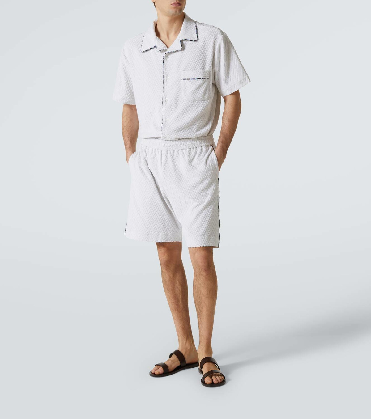 Missoni Zigzag cotton-blend terry shorts
