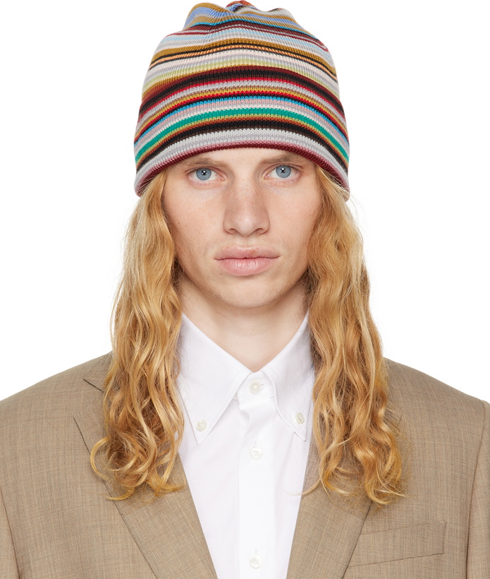 Photo: Paul Smith Multicolor Signature Stripe Beanie