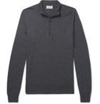 John Smedley - Tapton Slim-Fit Merino Wool Half-Zip Sweater - Gray