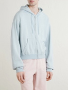 Auralee - Cotton, Wool and Silk-Blend Zip-Up Hoodie - Blue