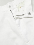 Giorgio Armani - Straight-Leg Pleated Cotton-Blend Twill Trousers - White