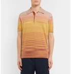 Missoni - Space-Dyed Knitted Cotton Polo Shirt - Men - Orange