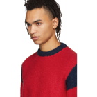 Eckhaus Latta Red and Navy Kermit Sweater