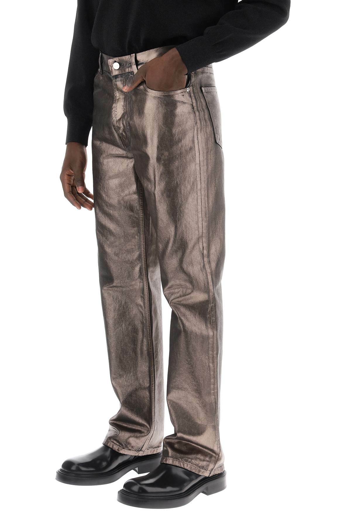 FERRAGAMO metallic denim jeans Silver
