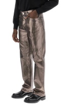 FERRAGAMO metallic denim jeans Silver