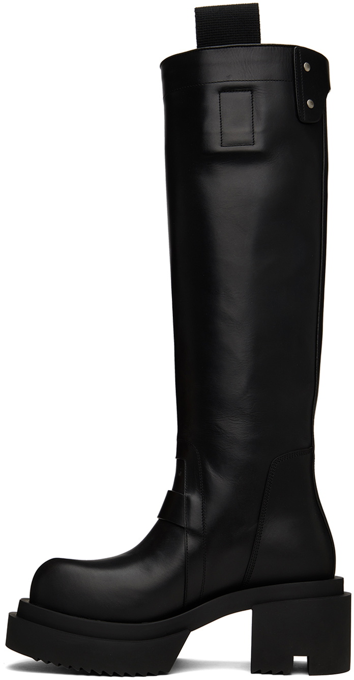 Rick Owens Black Pull On Bogun Boots Rick Owens