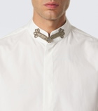 Valentino Embellished cotton poplin shirt