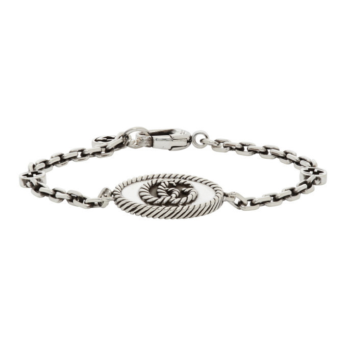 Photo: Gucci Silver GG Marmont Chain Bracelet