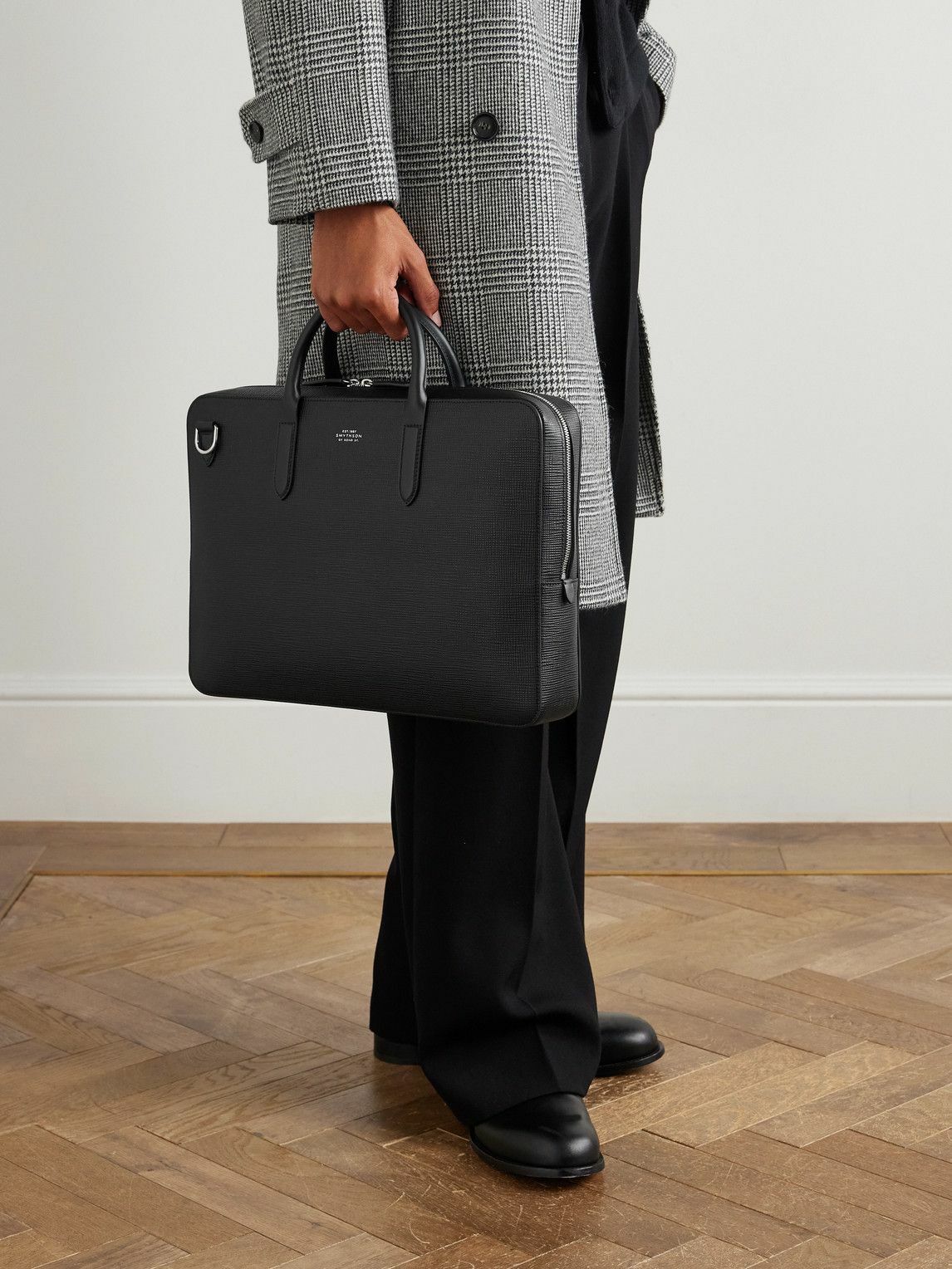 Smythson - Panama Cross-Grain Leather Briefcase