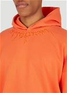 Otto Embroidered Hooded Sweatshirt in Orange
