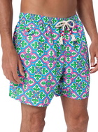 MC2 Saint Barth Man Lightweight Fabric Swim-shorts Lighting 70 With Majolica Print