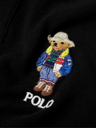 Polo Ralph Lauren - Slim-Fit Logo-Embroidered Cotton-Piqué Polo Shirt - Black