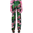 Richard Quinn Black Floral Embellished Trousers