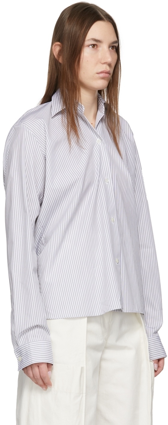 Lemaire White Stripe Tilted Shirt Lemaire