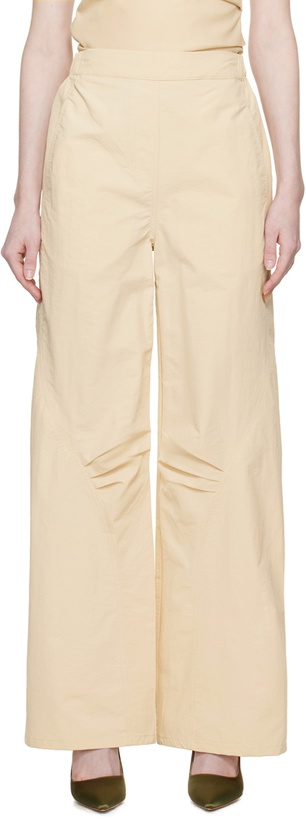 Photo: WYNN HAMLYN Beige Elasticized Trousers