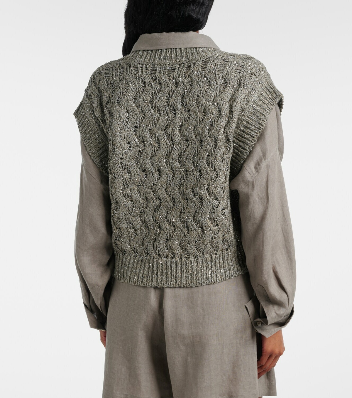 Brunello Cucinelli Sequined sweater vest