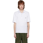 Davi Paris White Logo Patch Polo