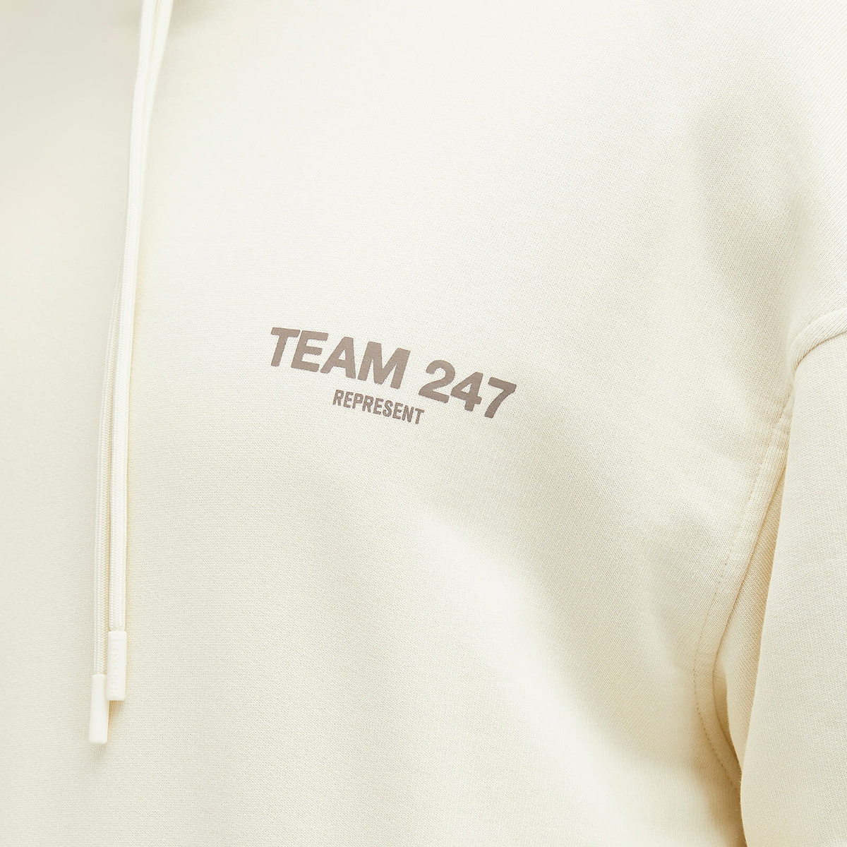 Represent Men's Team 247 Oversized Hoodie in Cream