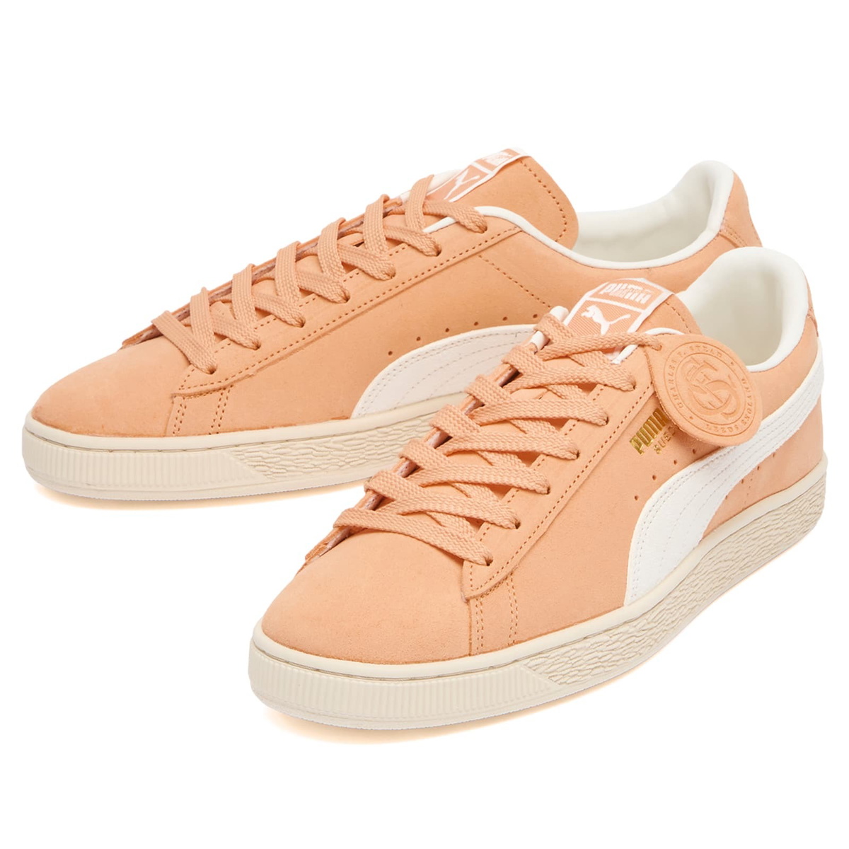 Puma Men's Suede Charles F. Stead Sneaker in Cashew/Frosted Ivory