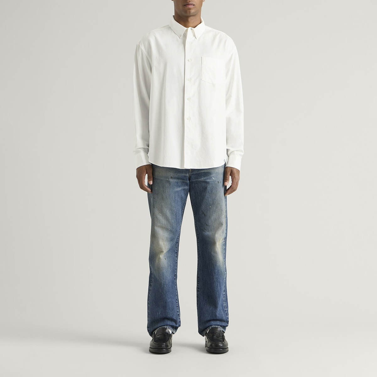 Visvim Men's Beiler Oxford Shirt in White