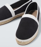 Manolo Blahnik Nerano leather-trimmed suede espadrilles