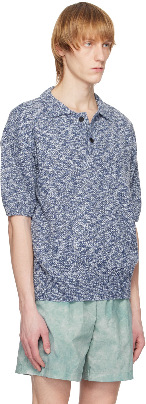 LE17SEPTEMBRE Blue Two-Button Polo