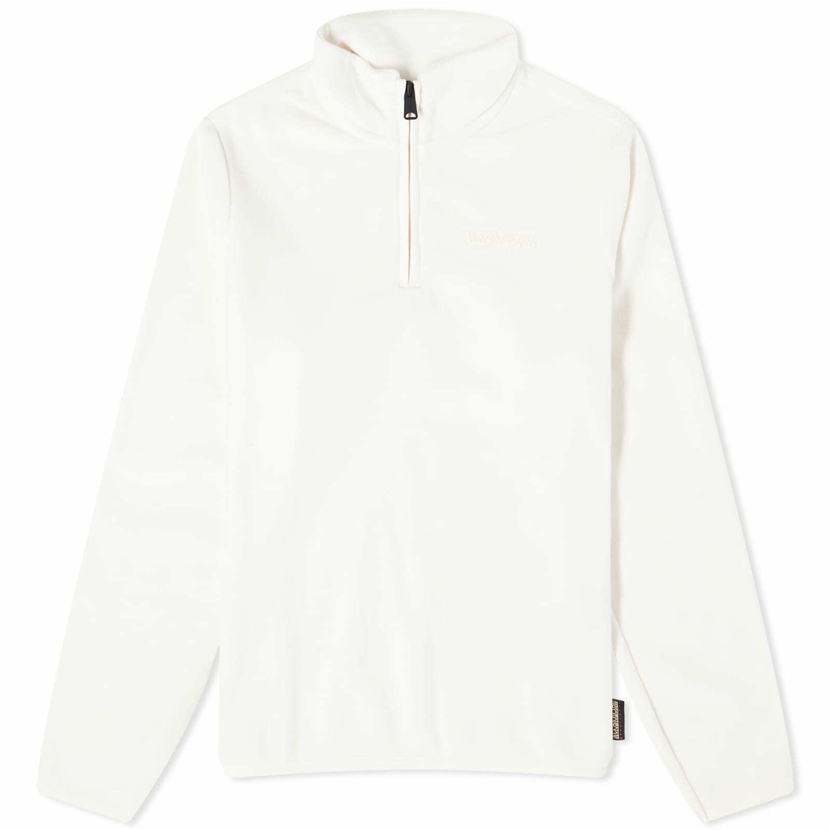 Napapijri Women s Quarter Zip Fleece in White Whisper Napapijri