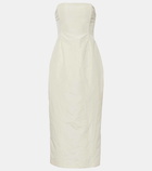 Magda Butrym Strapless silk taffeta midi dress