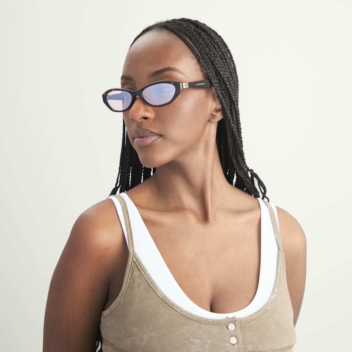 Gentle Monster Lama Sunglasses in Tortoise/Red 