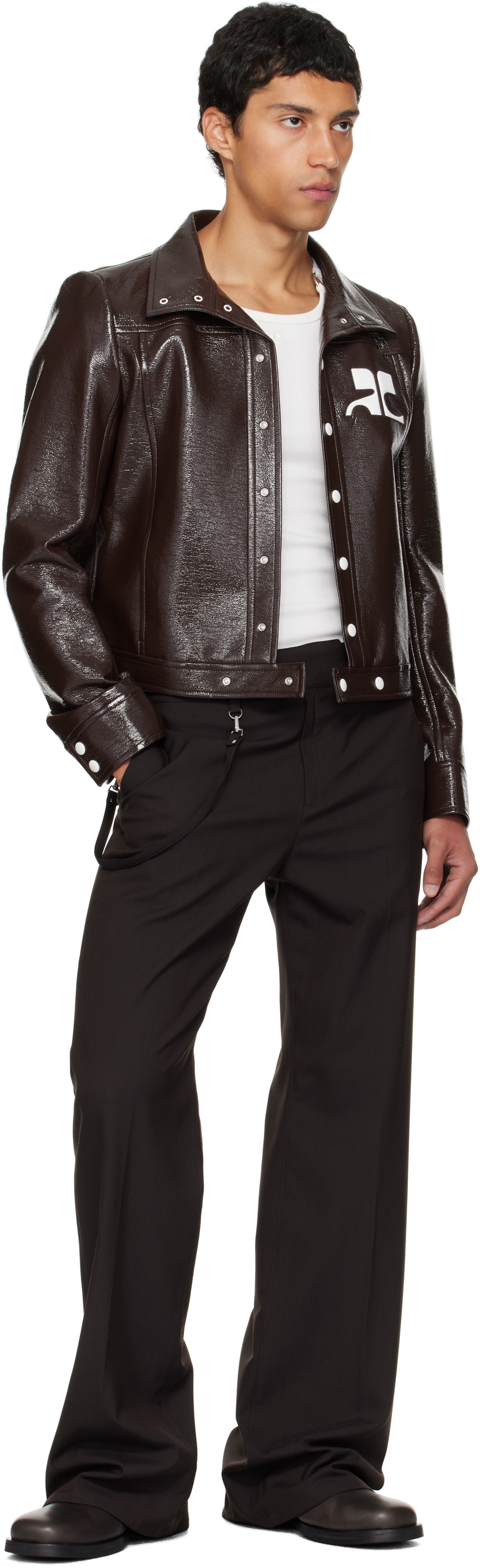 Courrèges Brown Reedition Vinyl Jacket