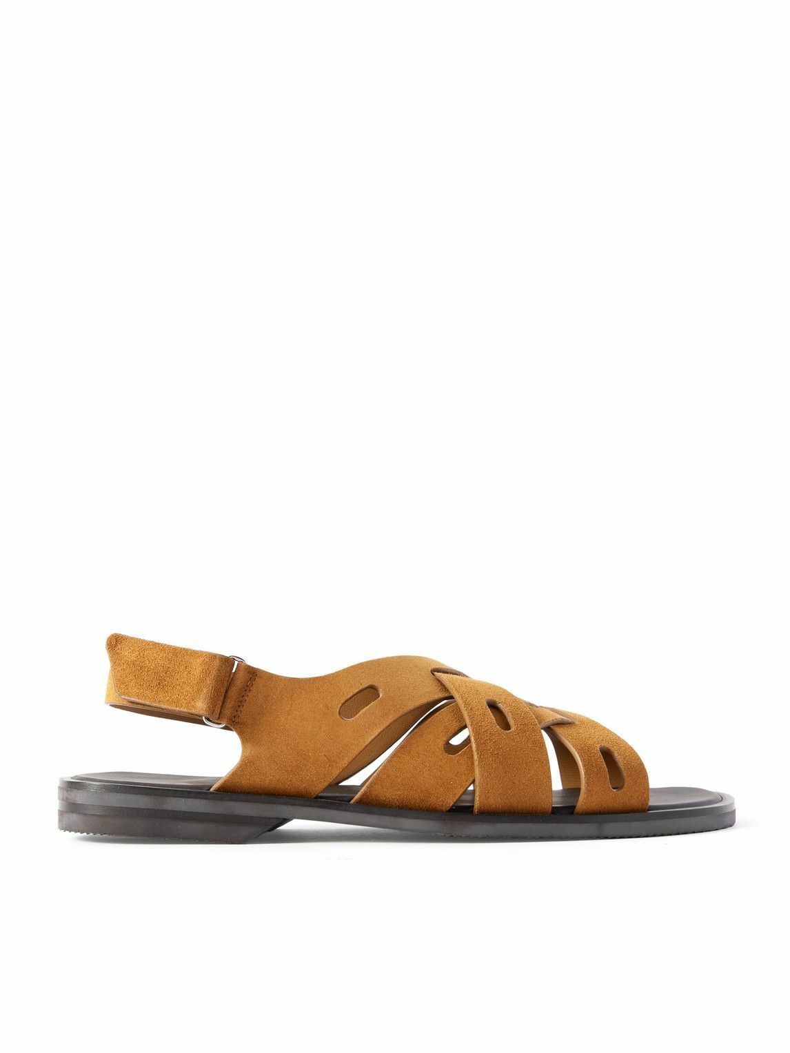 【★完売必至★】JOHN LOBB ☆ Seaford サンダル John Lobb - Seaford Cutout Suede Sandals - Brown John Lobb