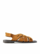 John Lobb - Seaford Cutout Suede Sandals - Brown