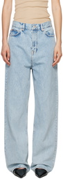 WARDROBE.NYC Blue Low Rise Jeans