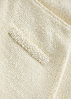 Self-portrait Pearl and Sequin-embellished Tweed Mini Skirt Cream