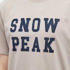 Snow Peak Men's Felt Logo T-Shirt in Beige