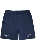 Club 1984 Melrose Printed Cotton Shorts Navy