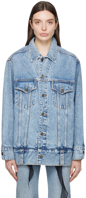 Photo: KHAITE Blue Grizzo Denim Jacket