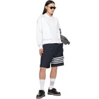 Thom Browne White Jersey Ottoman 4-Bar Polo