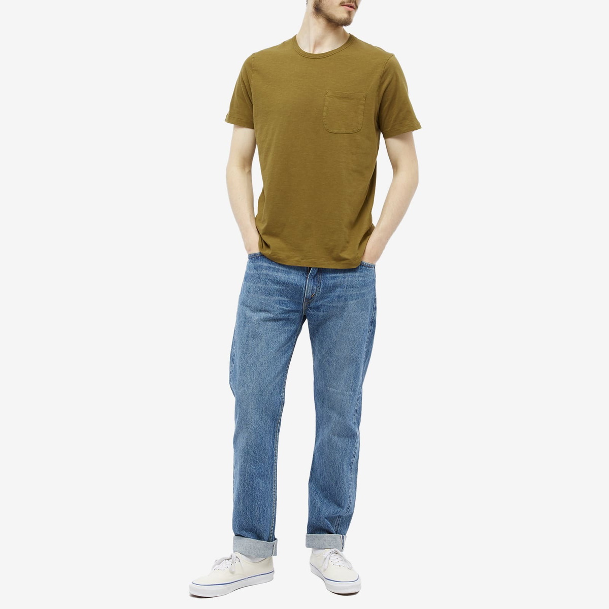 YMC Men's Wild Ones T-Shirt in Olive