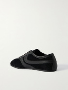 Dries Van Noten - Leather-Trimmed Suede Sneakers - Black
