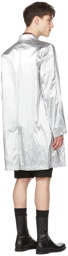 Dries Van Noten Silver Taffeta Coat