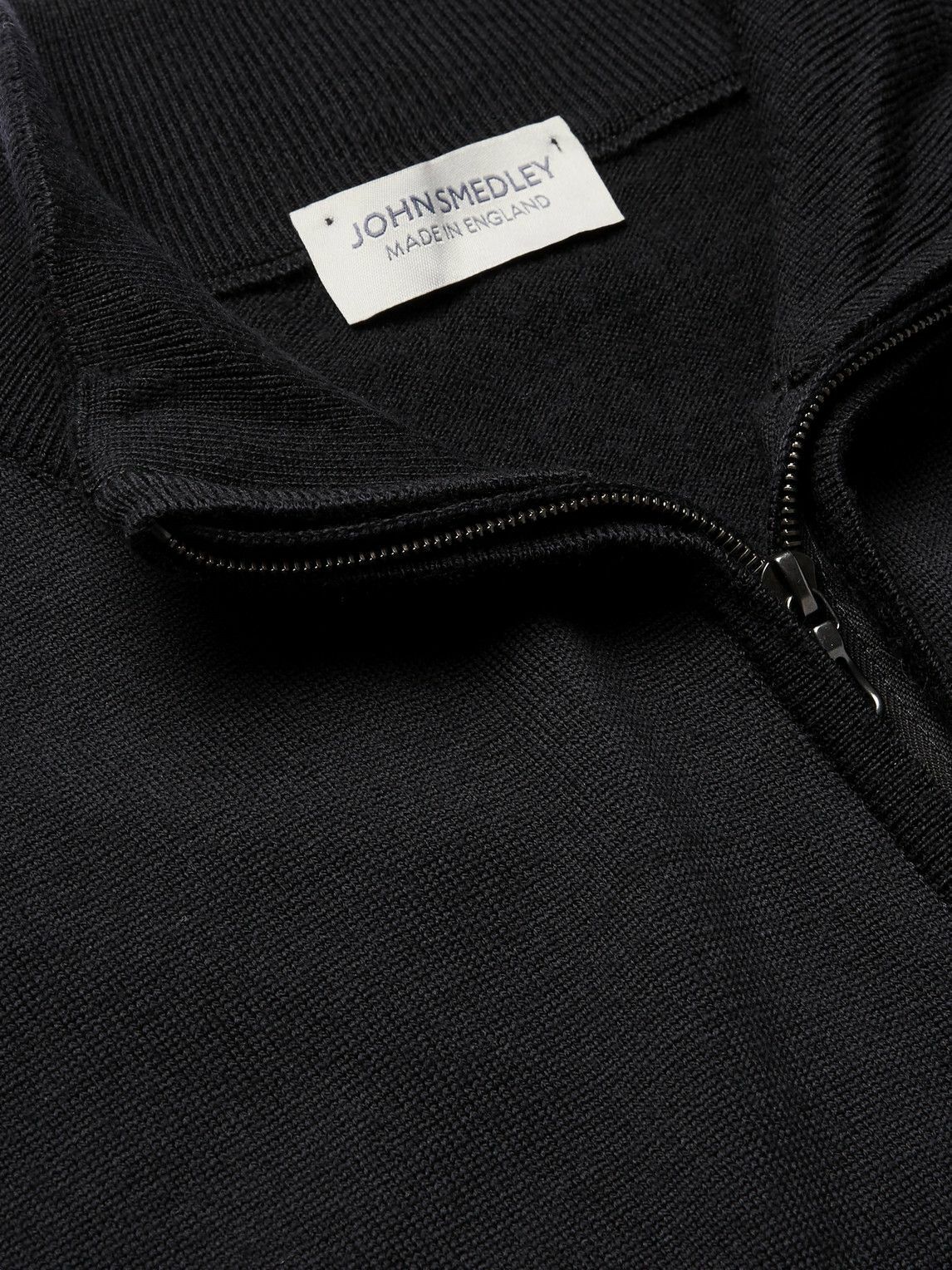 John Smedley - Claygate Merino Wool Zip-Up Cardigan - Blue