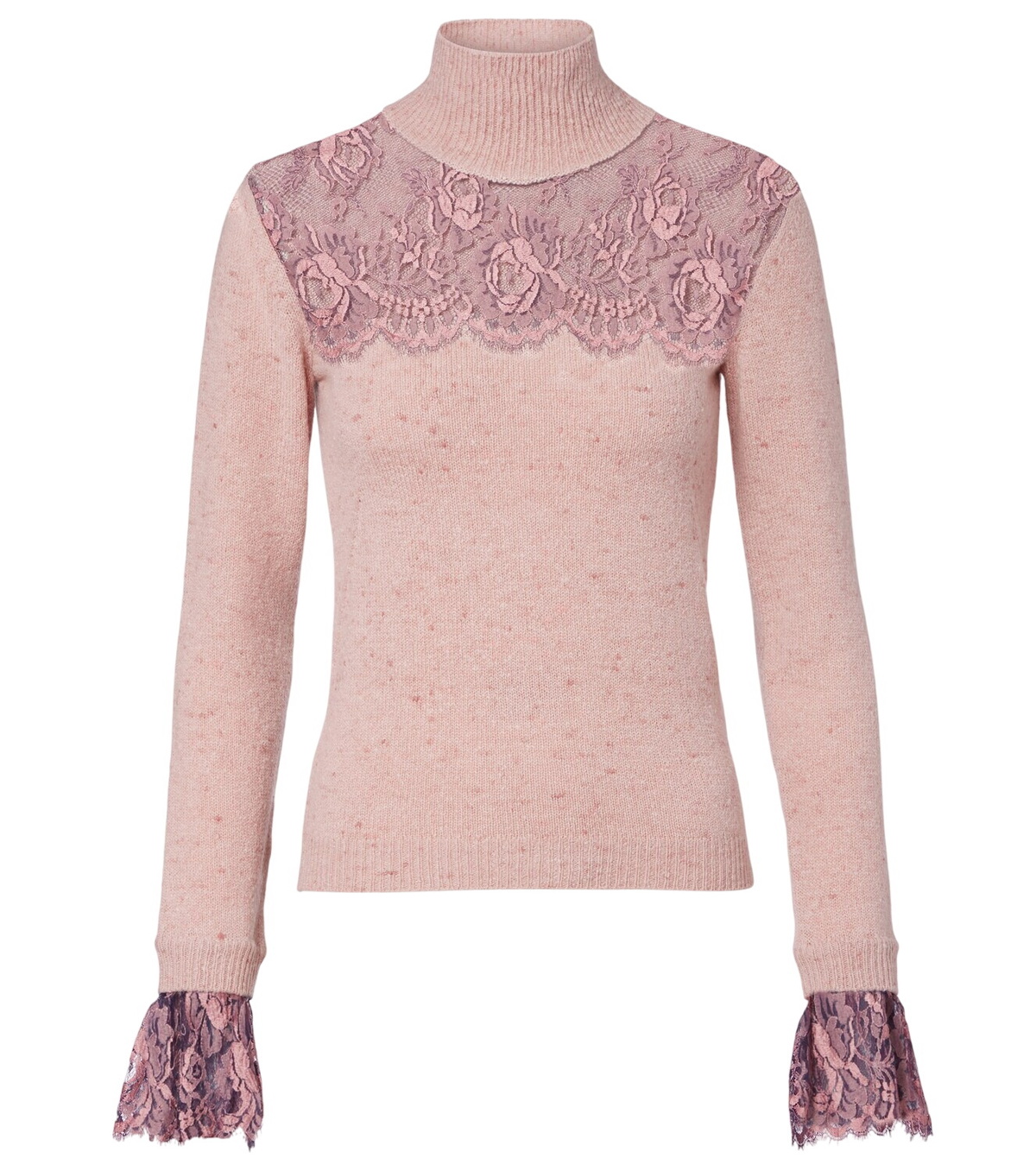 Valentino Lurex® and mohair feather-trimmed sweater Valentino
