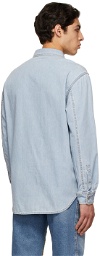 Marcelo Burlon County of Milan Blue Necklace Denim Shirt