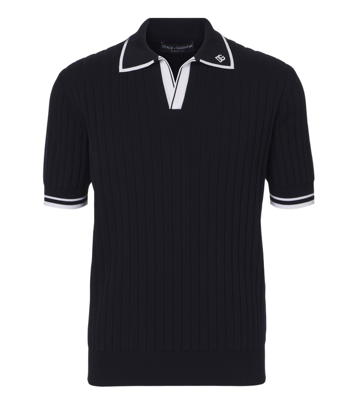 Photo: Dolce&Gabbana Embroidered cotton polo shirt