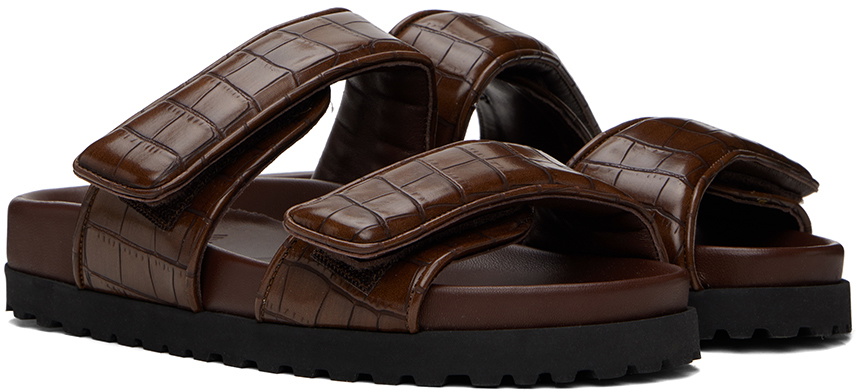 GIABORGHINI Brown Perni 11 Croc Sandals