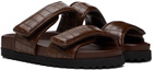 GIABORGHINI Brown Perni 11 Croc Sandals