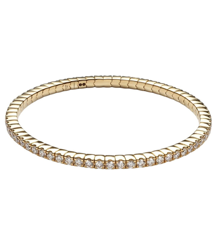 Photo: Bucherer Fine Jewellery Stretchy 18kt gold tennis bracelet with diamonds