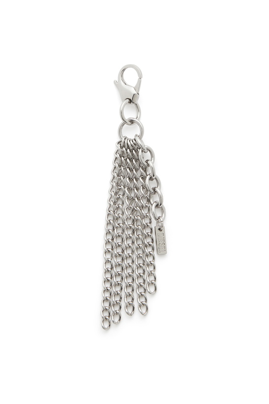 Photo: Diesel Metal keyring with chain fringes - Charms and Keyrings Womens in Silver