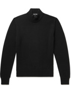 TOM FORD - Slim-Fit Cashmere, Mohair and Silk-Blend Mock-Neck Sweater - Black